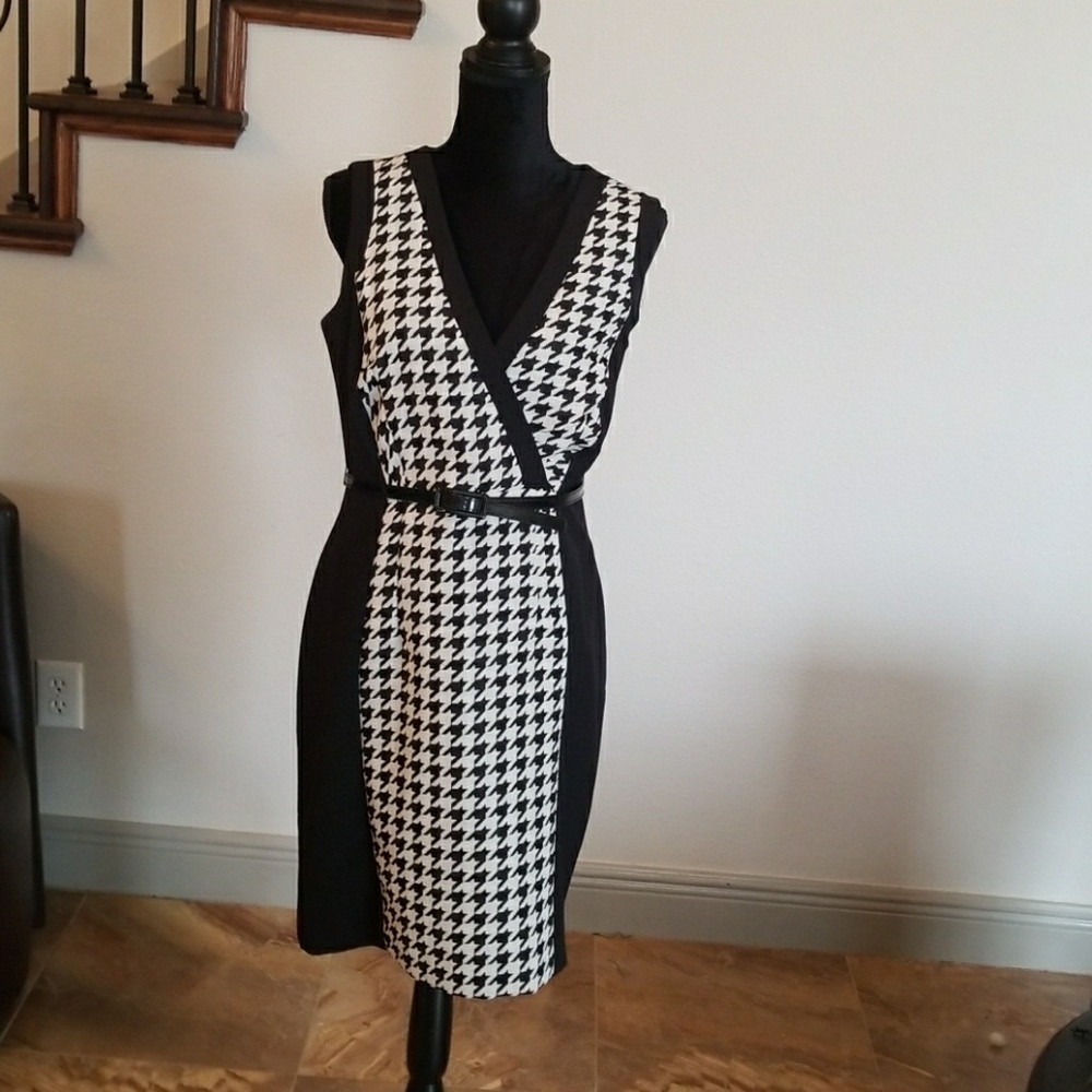 Black and white checkered dress